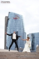 Vestuvių fotosesija prie Swedbanko Vilniuje